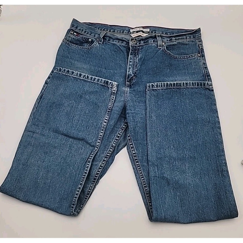 Vintage Tommy Hilfiger Womens Blue Jeans Size 14R Classic Fit Bootcut Denim